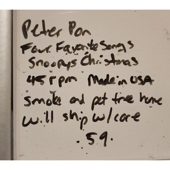 "Snoopys Christmas" 7" Vinyl Record By Peter Pan Records - Picture 10 of 10